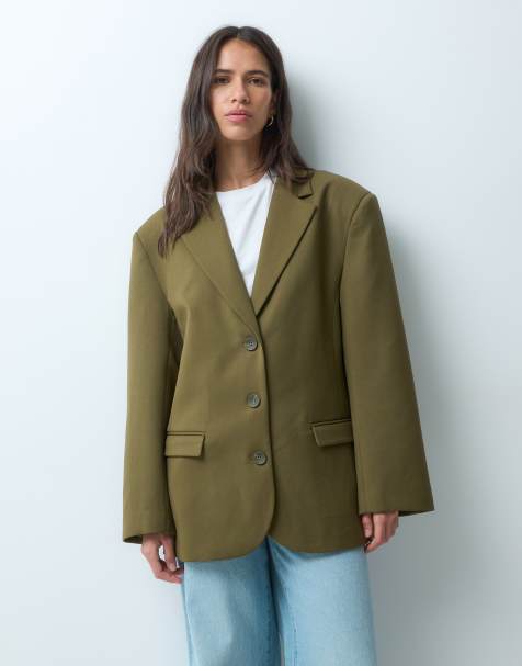 ASOS DESIGN Tailored oversized blazer in olive - view 1