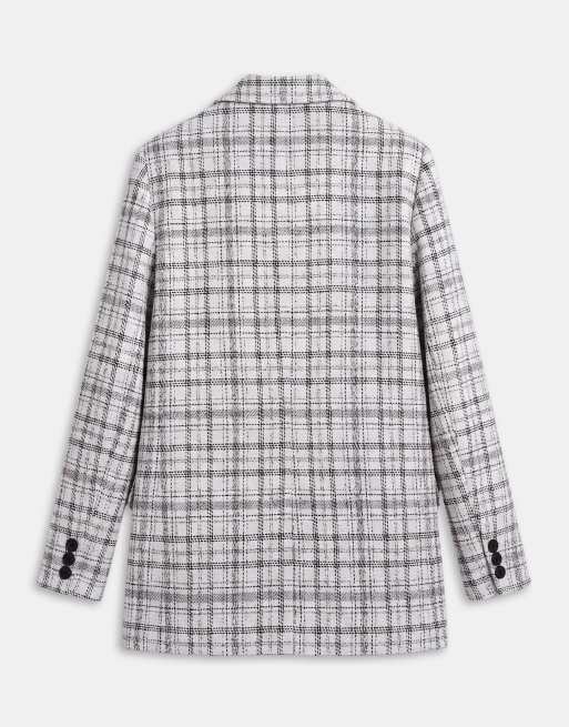 ASOS DESIGN tailored oversized blazer in winter white check, 7 of 7