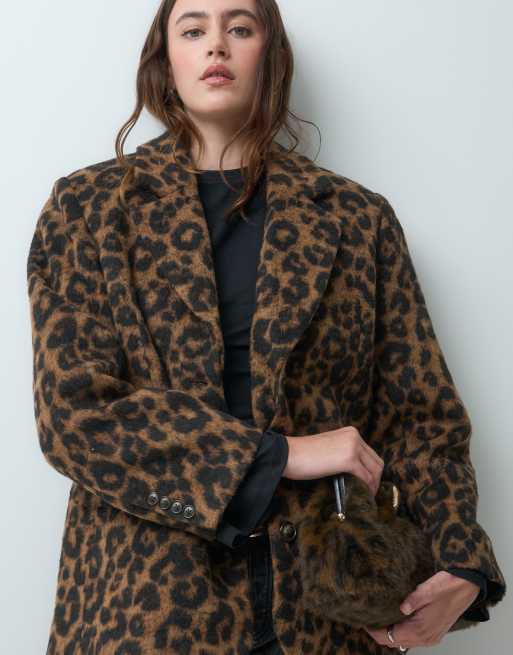 ASOS DESIGN Tailored oversized grandad blazer in leopard, 5 of 5