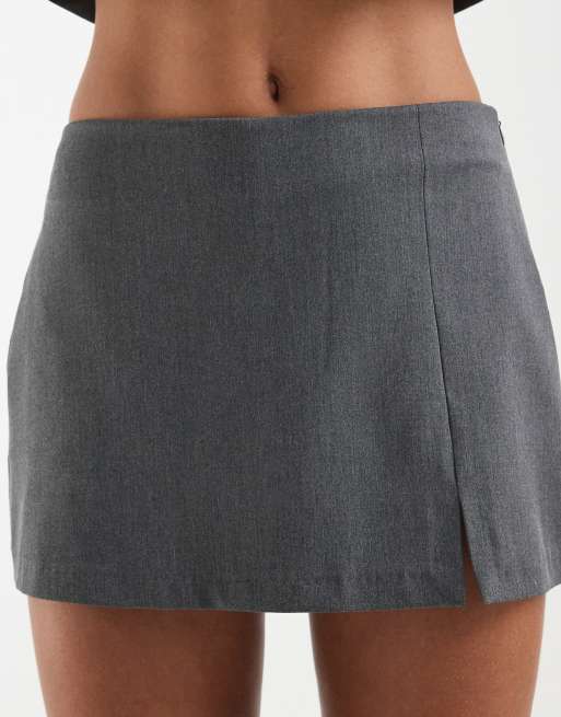 ASOS DESIGN tailored pelmet mini skort in grey, 3 of 5