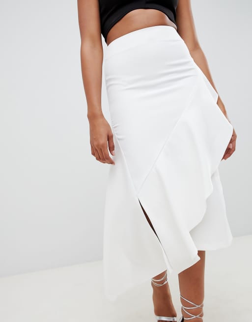 Asymmetrical skirt outlet asos