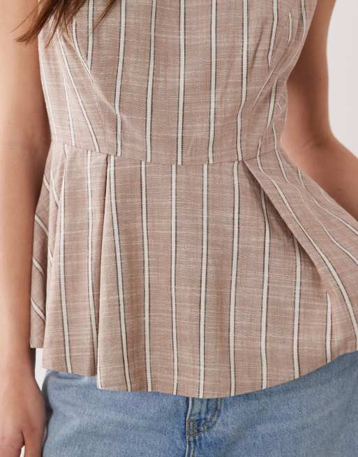 ASOS DESIGN tailored peplum shell top, 3 of 4