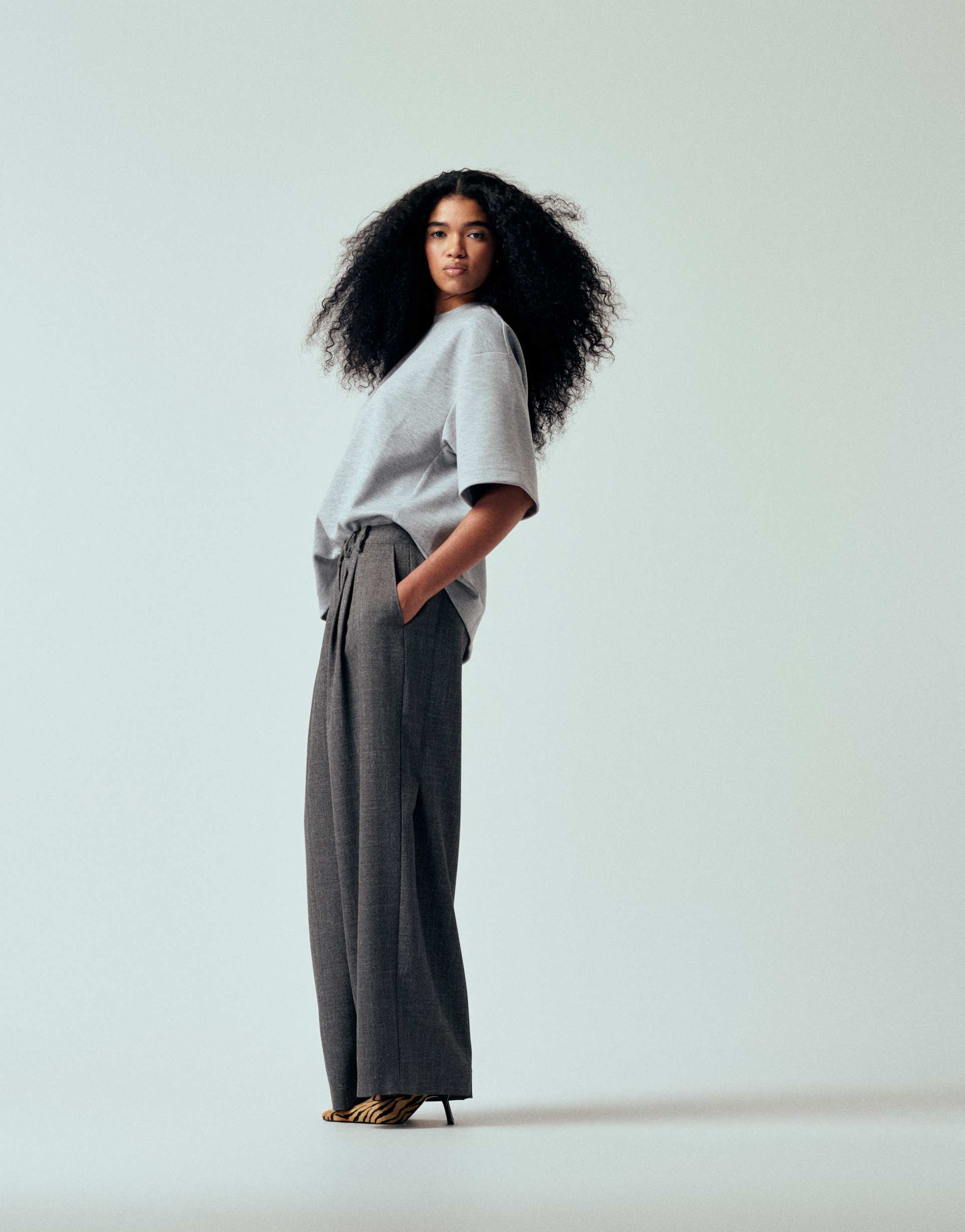 asos design tailored pleat detail wide leg pants in check