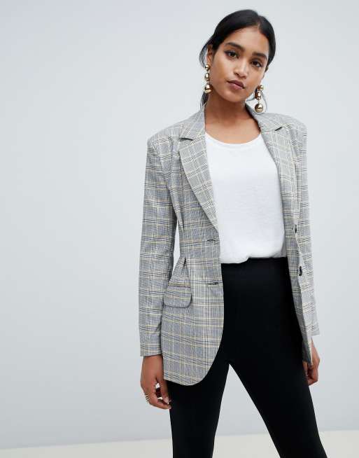 Asos hot sale check blazer