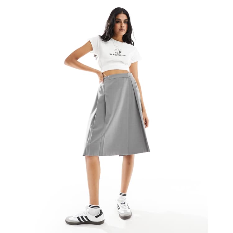 Asos midi skirt with box pleats hotsell