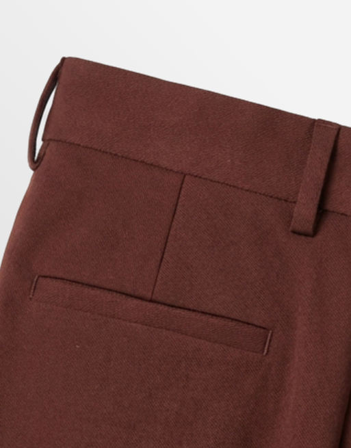 ASOS DESIGN tailored pleated oversized bermuda shorts in burgundy, 9 of 9