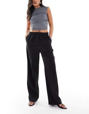 Asos Design Tailored Pull On Pants In Black