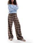 [ASOS DESIGN] ASOS DESIGN tailored pull on pants in check-Multi S Multi Check