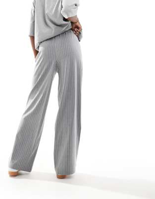 ASOS DESIGN formal wide leg pants in gray