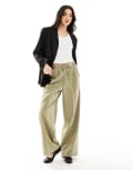 [ASOS DESIGN] ASOS DESIGN tailored pull on pants in khaki-Neutral 4 Khaki