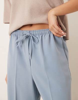 Asos Design Tailored Pull On Pants In Blue