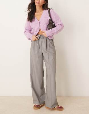 ASOS DESIGN tailored pull on trousers in grey