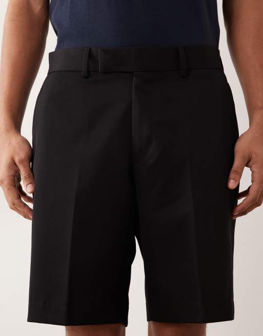ASOS DESIGN tailored regular shorts in black, 5 of 5