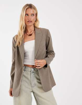 Asos Design Tailored Relaxed Blazer In Brown