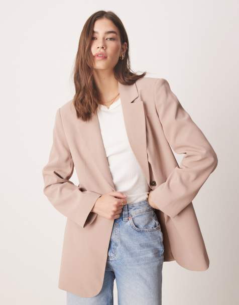 ASOS DESIGN tailored relaxed blazer in mocha - view 1