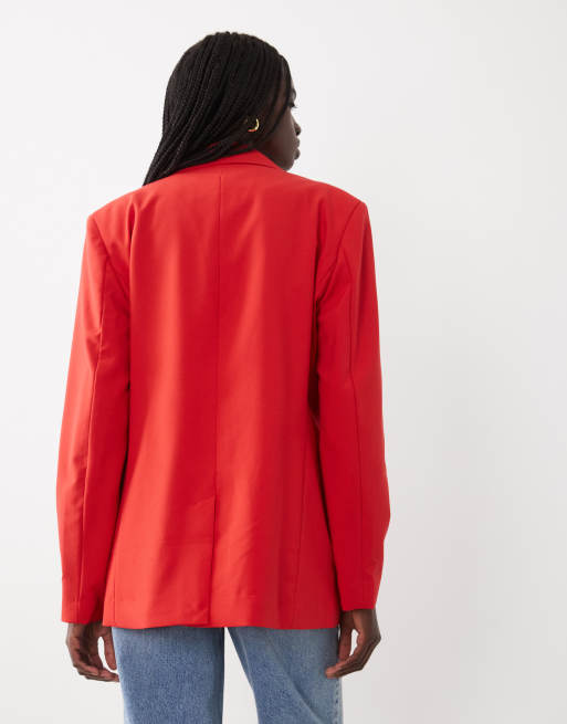 ASOS DESIGN Tailored relaxed blazer in red, 4 of 4
