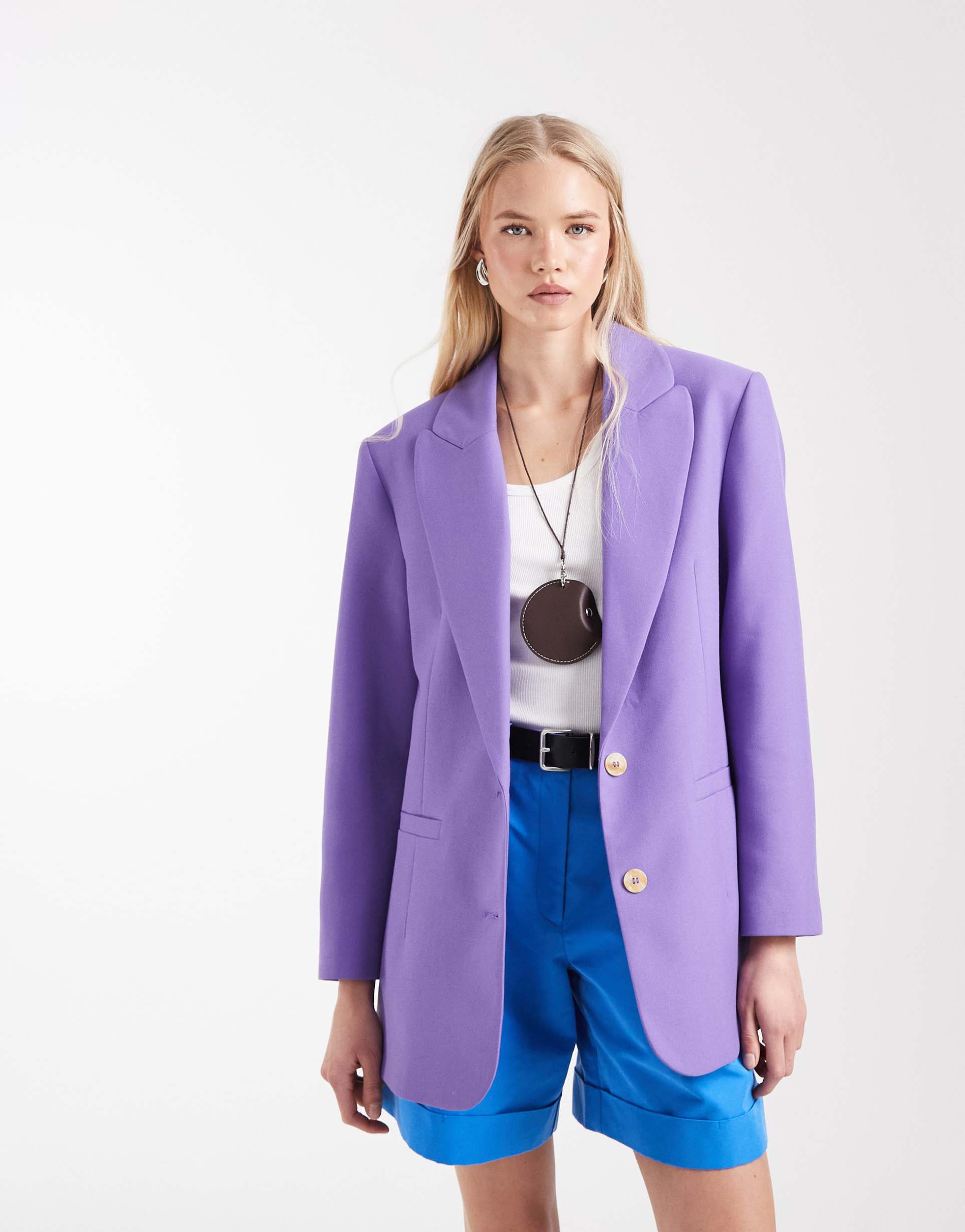 asos design tailored relaxed mensy blazer in purple