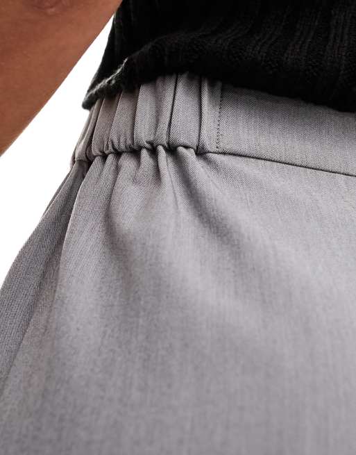 ASOS DESIGN tailored relaxed straight leg pants in gray