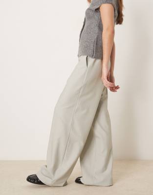 Asos Design Tailored Relaxed Straight Leg Pants In Green