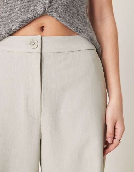 ASOS DESIGN tailored relaxed straight leg pants in sage green