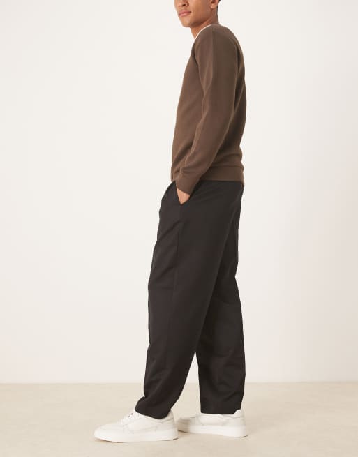 ASOS DESIGN tailored relaxed tapered jogger in black, 3 of 5