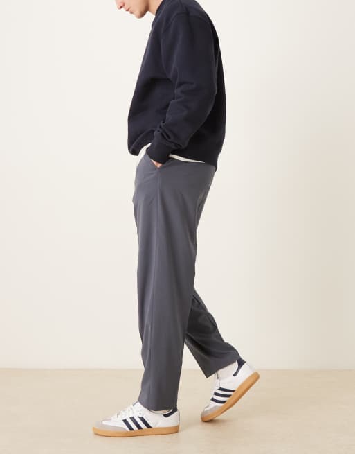 ASOS DESIGN tailored relaxed tapered pants in navy, 3 of 5