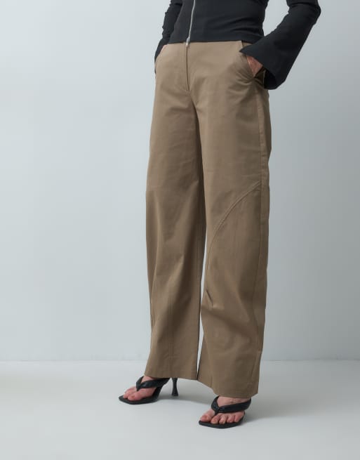 ASOS DESIGN tailored seam detail barrel pant, 2 of 5