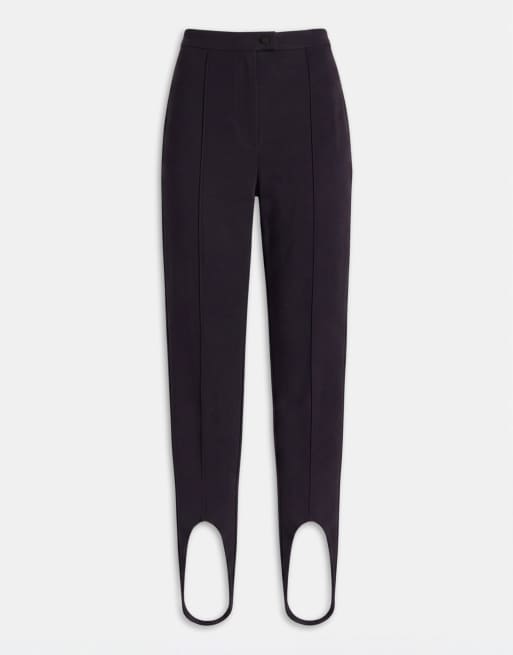 ASOS DESIGN tailored skinny stirrup leggings in black, 6 of 7
