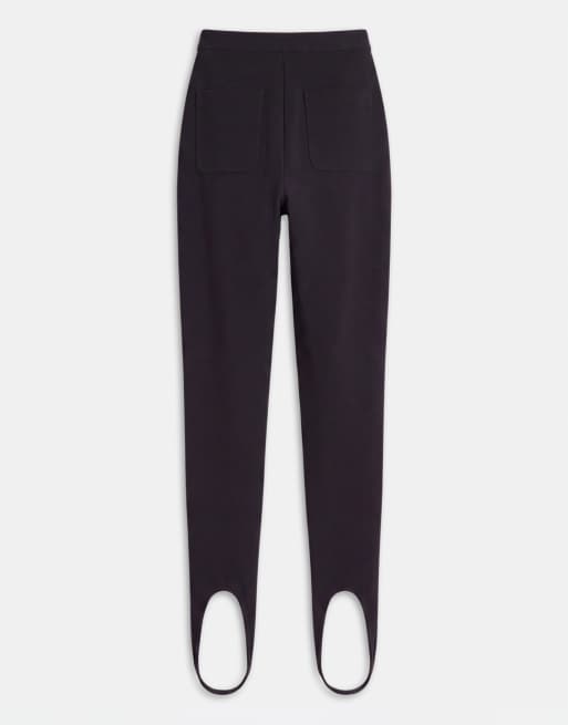 ASOS DESIGN tailored skinny stirrup leggings in black, 7 of 7