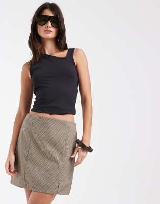 Asos Design Tailored Skirt In Multi