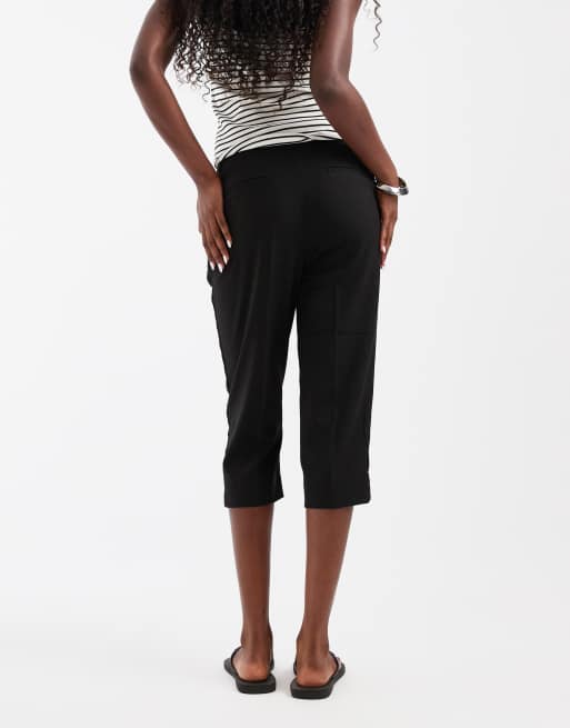 ASOS DESIGN tailored slim capri trousers in black , 4 of 5