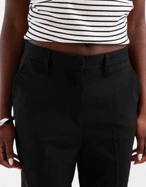 ASOS DESIGN tailored slim capri trousers in black , 5 of 5