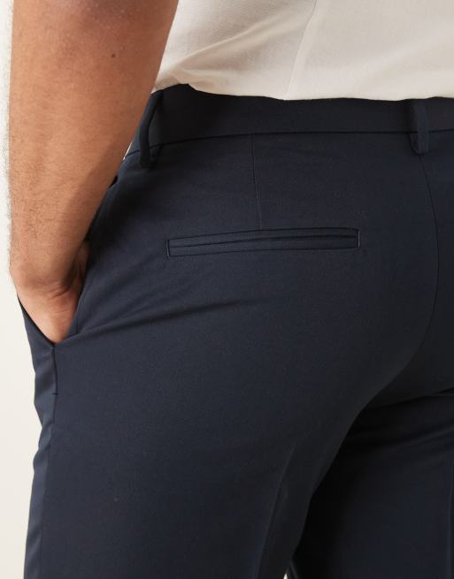 ASOS DESIGN tailored slim fit pants in navy, 2 of 5