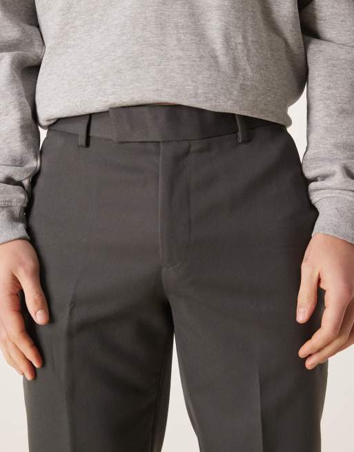 ASOS DESIGN tailored slim fit trouser in charcoal, 4 of 5