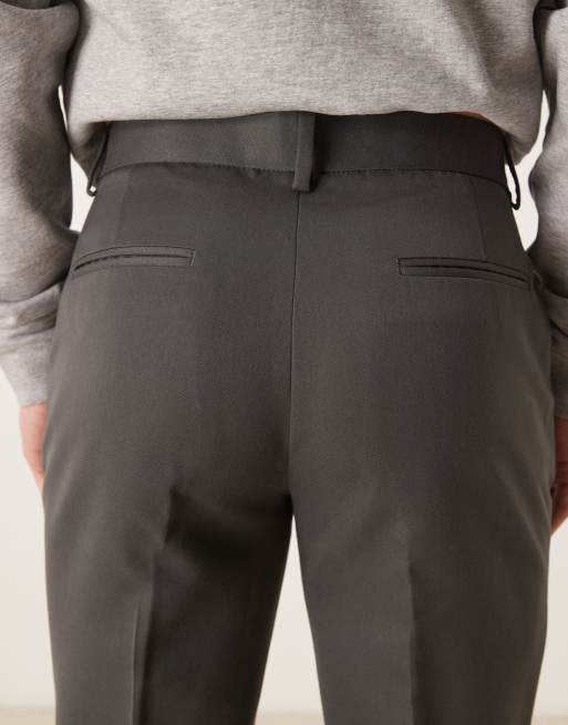 ASOS DESIGN tailored slim fit trouser in charcoal, 5 of 5