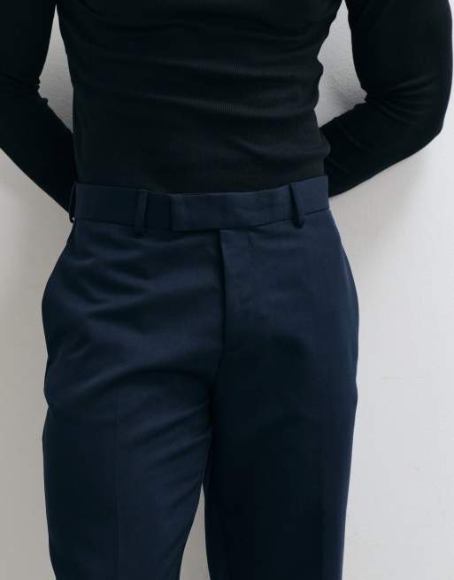 ASOS DESIGN tailored slim pants in navy, 3 of 5
