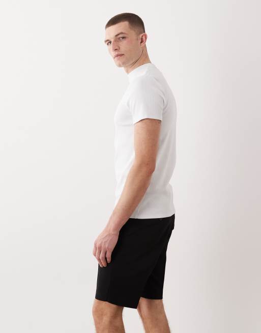 ASOS DESIGN tailored slim shorts in black, 3 of 5