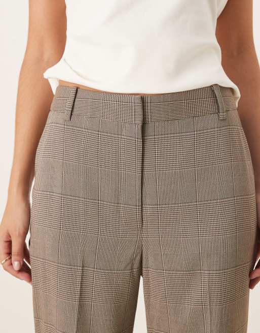 ASOS DESIGN tailored slim straight leg pants in plaid