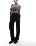 [ASOS DESIGN] ASOS DESIGN tailored slim straight pants in black 14 BLACK