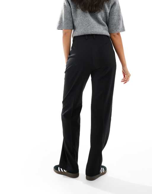 ASOS DESIGN tailored slim straight pants in black