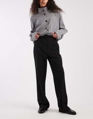 Asos Design Tailored Slim Straight Pants In Black