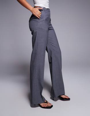 Asos Design Tailored Slim Straight Pants In Gray