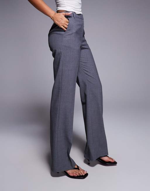 ASOS DESIGN tailored slim straight pants in gray