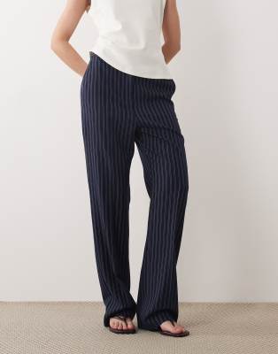 Asos Design Tailored Slim Straight Pants In Blue