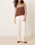 [ASOS DESIGN] ASOS DESIGN slim straight tailored pants in cream-White 6 cream