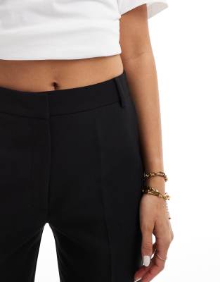 ASOS DESIGN tailored slim straight pants in black