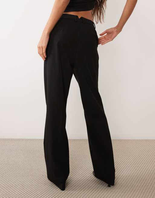 ASOS DESIGN tailored slim straight trousers in black, 3 of 5