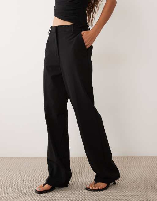 ASOS DESIGN tailored slim straight trousers in black, 4 of 5