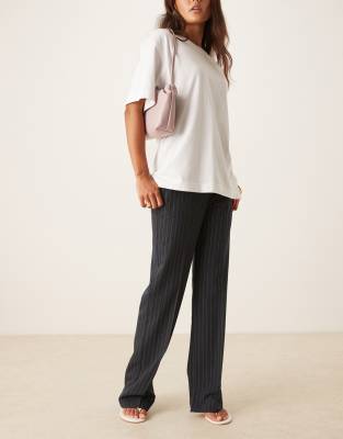 Asos Design Tailored Slim Straight Trousers With Slits In Multi