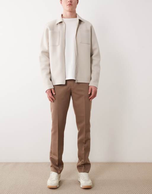 ASOS DESIGN tailored slim trousers in brown, 2 of 5